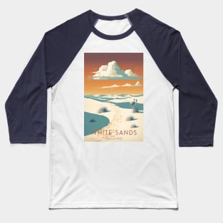 White Sands National Park Travel Poster Baseball T-Shirt